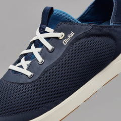 OluKai Men | Moku Pae Men's Boat Shoes - Trench Blue / Off White