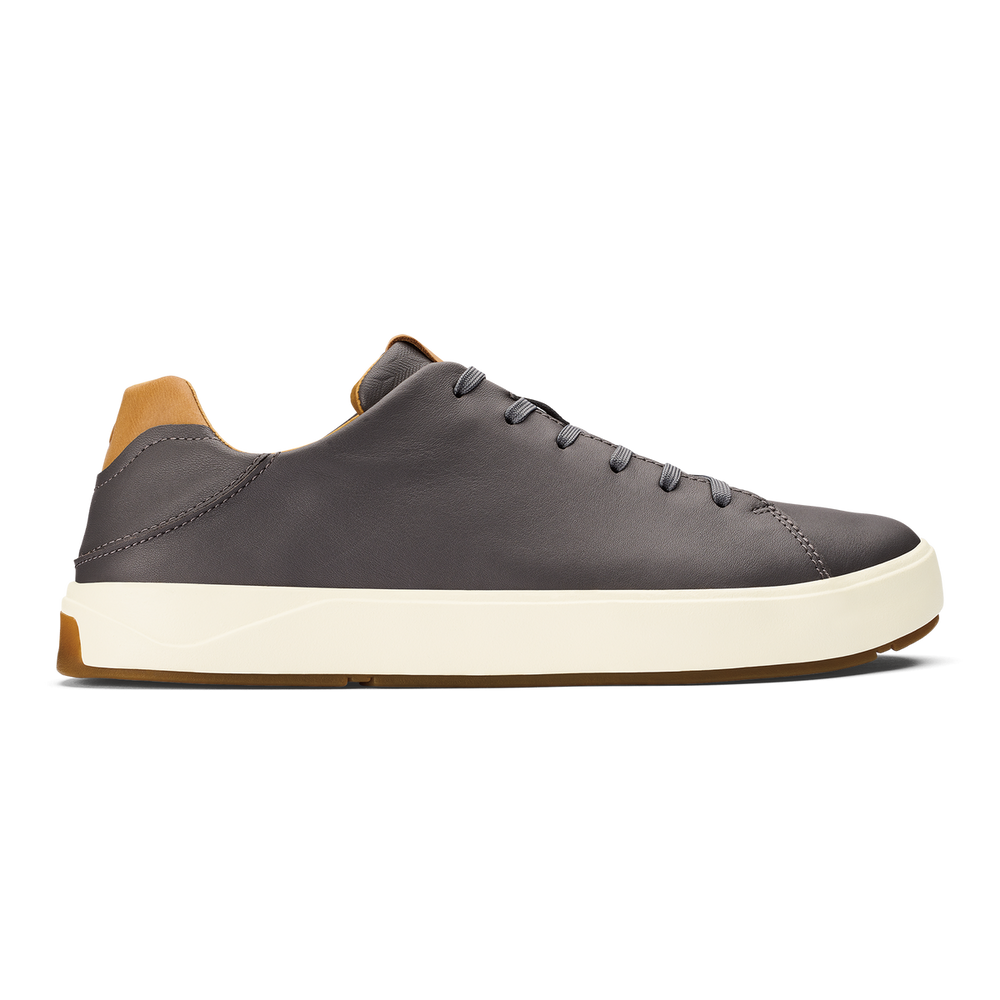 OluKai Men | Lae‘ahi Lī ‘Ili Men's Leather Sneakers - Stone
