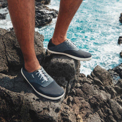 OluKai Men | Nohea Moku Men's Boat Shoes - Dark Shadow