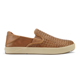 OluKai Men | Lae‘ahi Lauhala Men's Leather Slip-On Sneakers - Fox