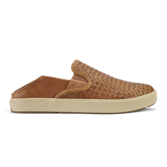 OluKai Men | Lae‘ahi Lauhala Men's Leather Slip-On Sneakers - Fox