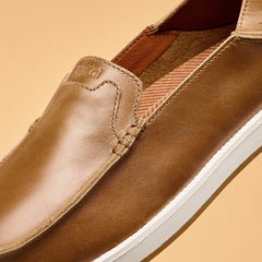 OluKai Men | Kākaha Nia Men‘s Leather Slip-On Shoes - Fox