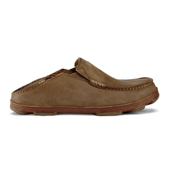 OluKai Men | Moloā Men's Leather Slip On Shoes - Ray / Toffee