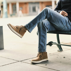 OluKai Men | Papakū 'Ili Men’s Waterproof Leather Boots- Tan