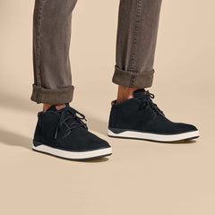 OluKai Men | Papakū 'Ili Men’s Waterproof Leather Boots- Black
