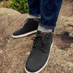 OluKai Men | Papakū 'Ili Men’s Waterproof Leather Boots- Black