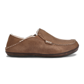 OluKai Men | Moloā Men's Leather Slippers - Toffee / Dark Wood