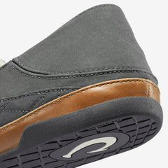 OluKai Men | Hanohano Men’s Waxed Canvas Slippers - Dark Shadow