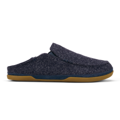 OluKai Men | Moloā Hulu Men’s Wool Slippers - Trench Blue