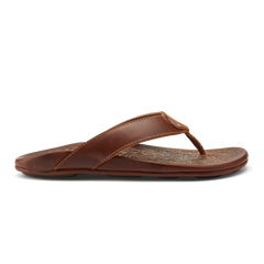 OluKai Men | Mekila Men's Full-Grain Leather Beach Sandals - Natural