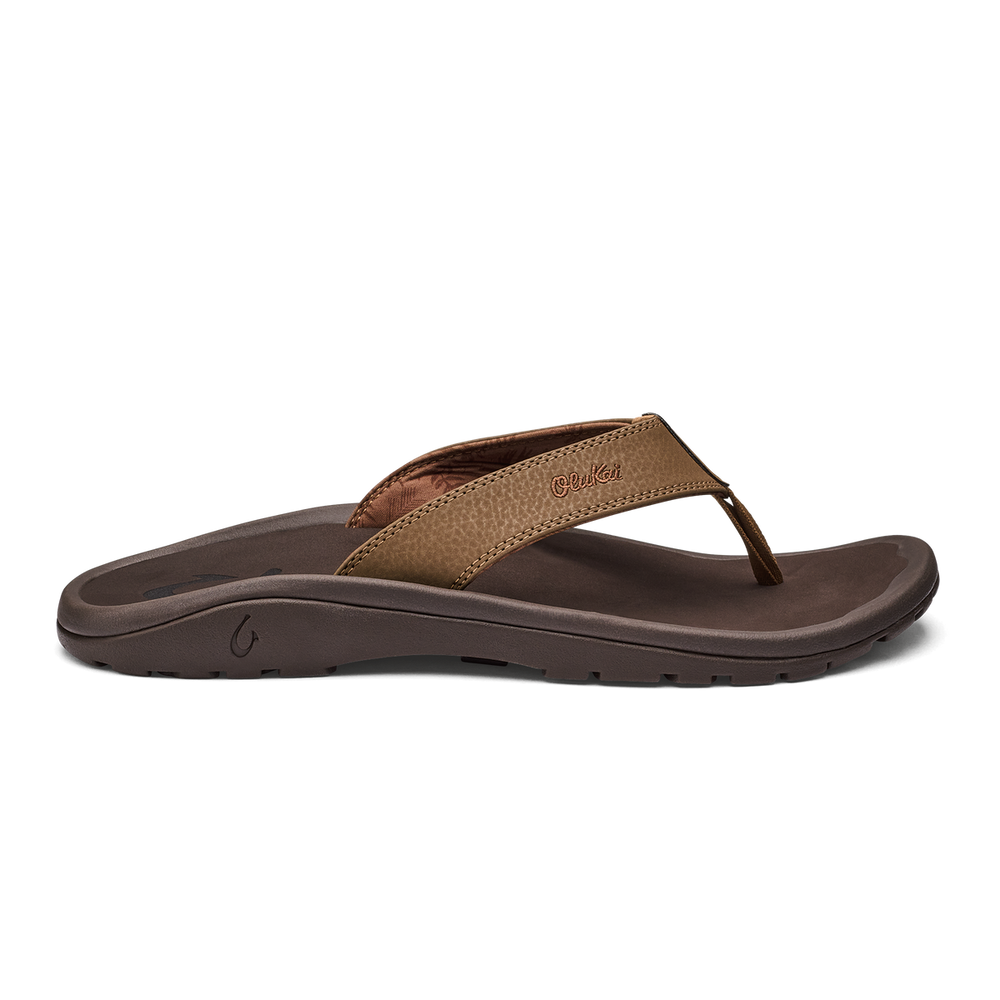 OluKai Men | ‘Ohana Men's Best Selling Beach Sandals - Tan / Dark Java