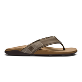 OluKai Men | Tuahine Men's Waterproof Leather Beach Sandals - Hunter