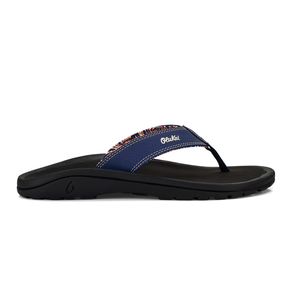 OluKai Men | ‘Ohana Men's Beach Sandals - Navy / Onyx