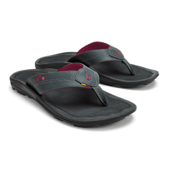 OluKai Men | Kīpī Men’s Comfortable Beach Sandals - Dark Shadow