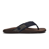 OluKai Men | Tuahine Men's Waterproof Leather Beach Sandals - Trench Blue