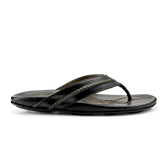 OluKai Men | OluKai Mea Ola - Black | Men's Leather Beach Sandals