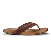 OluKai Men | Hiapo -Dark Java / Toffee Men’s Leather Beach Sandals