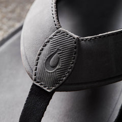 OluKai Men | Tuahine Men's Waterproof Leather Beach Sandals - Rock