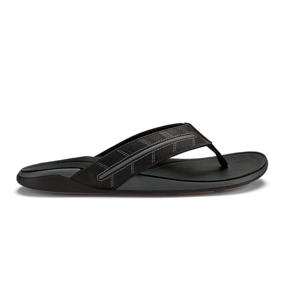 OluKai Men|New Arrivals | Tuahine Palm - Lava Rock / Dk Shadow