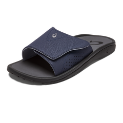 OluKai Men | OluKai Nalu Slide - Trench Blue / Charcoal | Men's Sandals