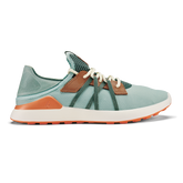OluKai Men | Manele Men’s Breathable Golf Shoes - Pale Moss / Molten Orange