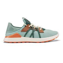 OluKai Men | Manele Men’s Breathable Golf Shoes - Pale Moss / Molten Orange