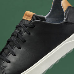 OluKai Men | Wai‘alae Men’s Waterproof Leather Golf Shoes - Black