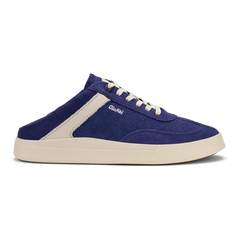 OluKai Women | Hā‘upu Women’s Leather Sneakers - Navy / Off White
