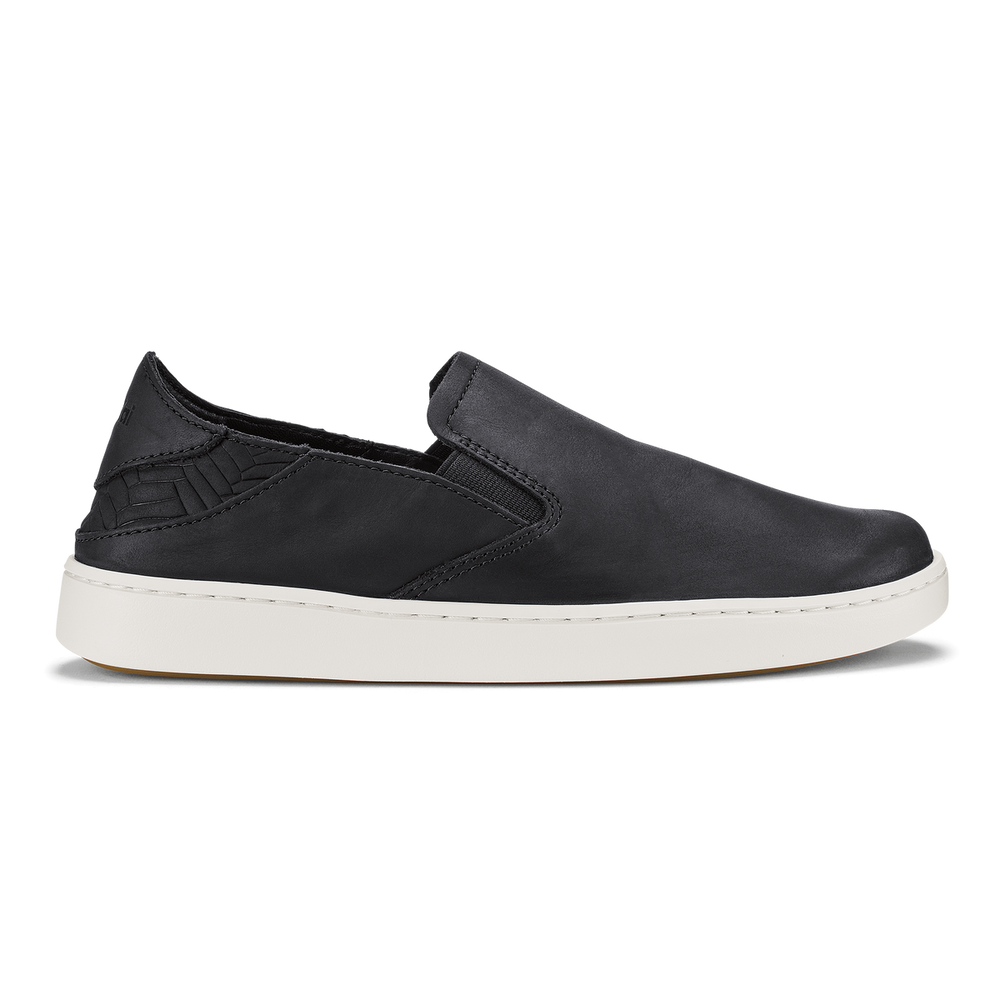 OluKai Women | Pehuea Leather - Onyx / Onyx