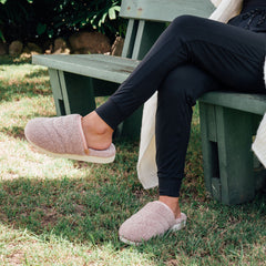 OluKai Women | Pūpū Mua Women’s Shearling Mule Slipper - Pink Sea Salt