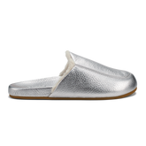 OluKai Women | Kōnea Women’s Leather Slipper Mules - Silver