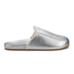 OluKai Women | Kōnea Women’s Leather Slipper Mules - Silver