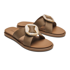 OluKai Women | La‘i Slide Women’s Slide Beach Sandals - Tan