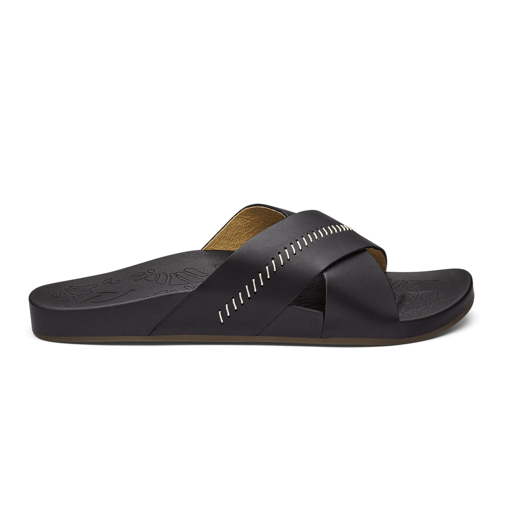 OluKai Women | Kipe‘a ‘Olu Women‘s Slide Sandals - Black