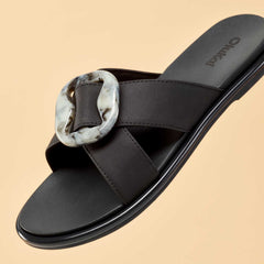 OluKai Women | La‘i Slide Women’s Slide Beach Sandals - Lava Rock