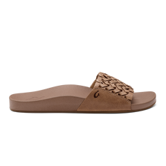 OluKai Women | Kāmola Women’s Leather Slide Sandals - Tan