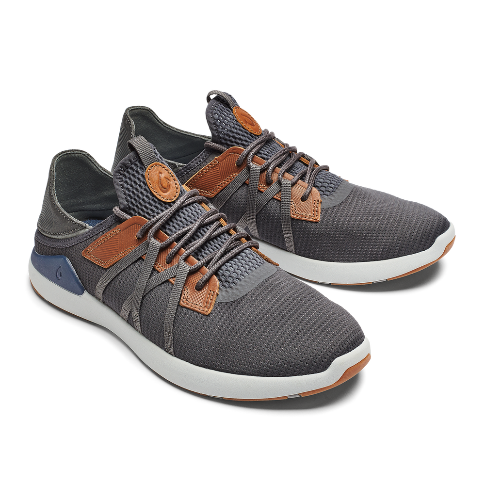 OluKai Men | Mio Lī Men's Athletic Shoes - Pavement / Vintage Indigo