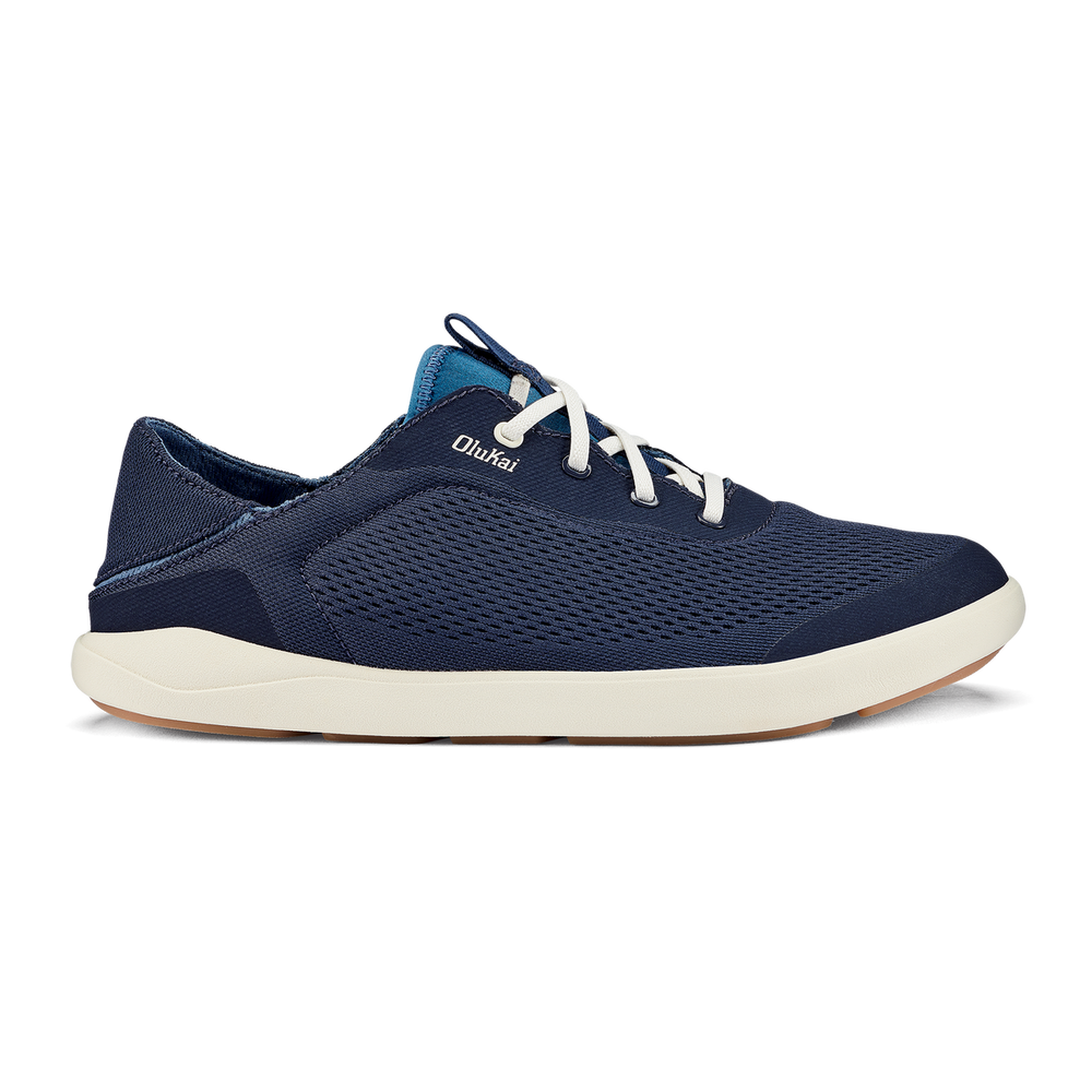 OluKai Men | Moku Pae Men's Boat Shoes - Trench Blue / Off White