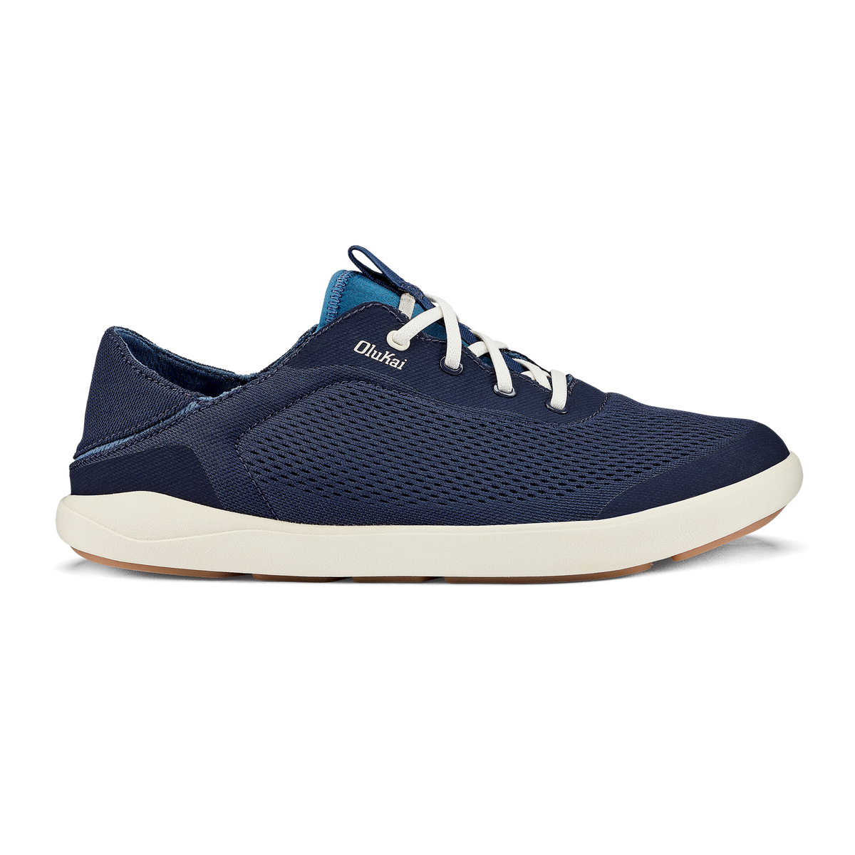 OluKai Men | Moku Pae Men's Boat Shoes - Trench Blue / Off White