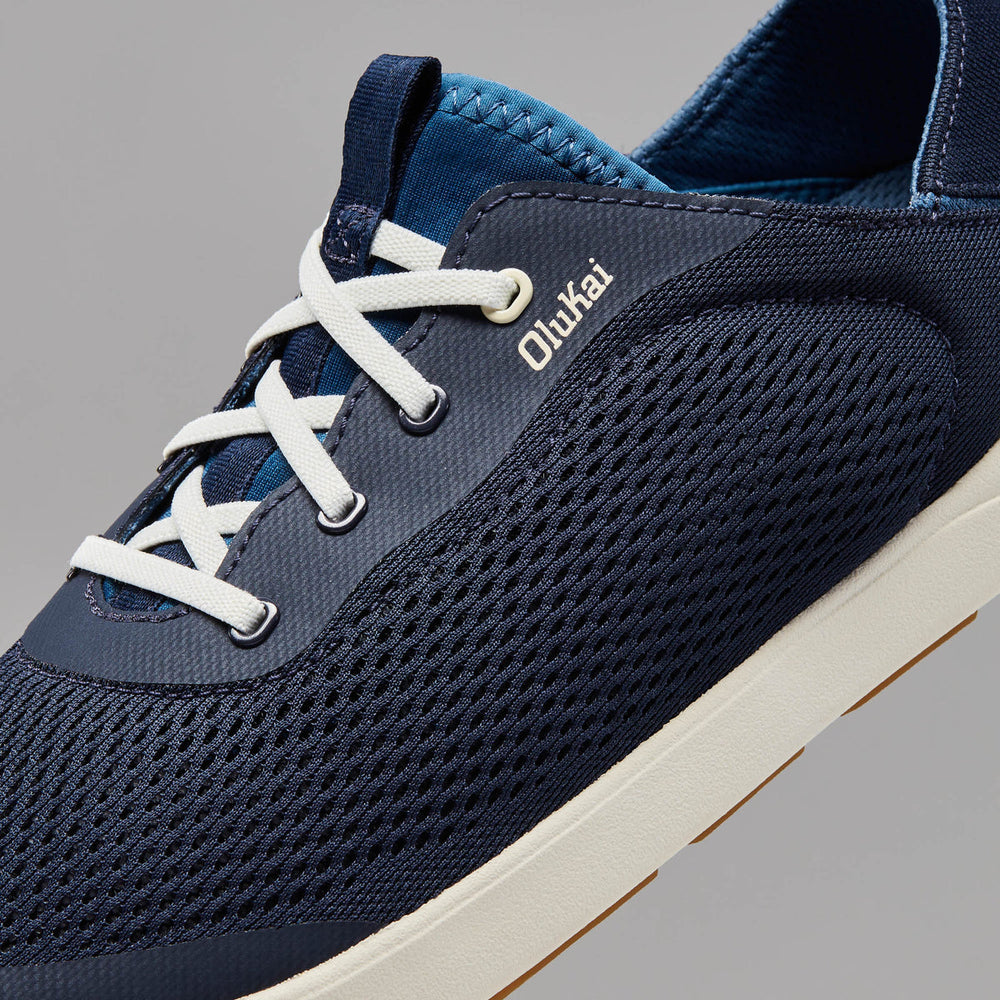 OluKai Men | Moku Pae Men's Boat Shoes - Trench Blue / Off White