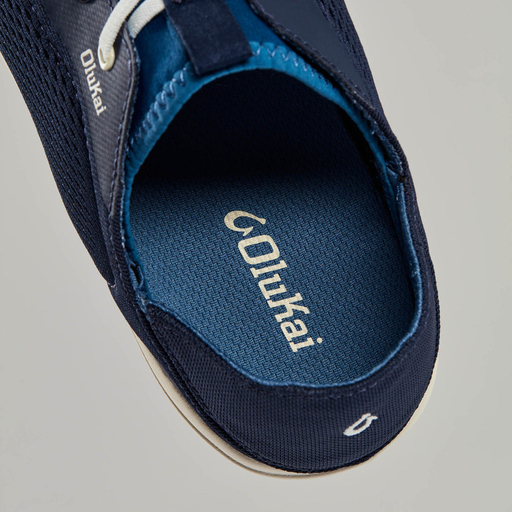 OluKai Men | Moku Pae Men's Boat Shoes - Trench Blue / Off White