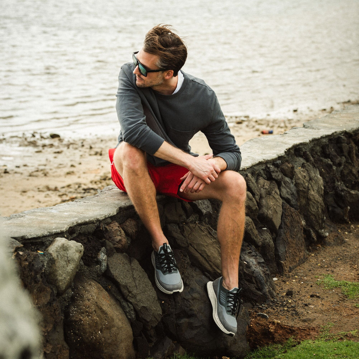 OluKai Men | Makiki - Cloud Grey / Poi | Olukai