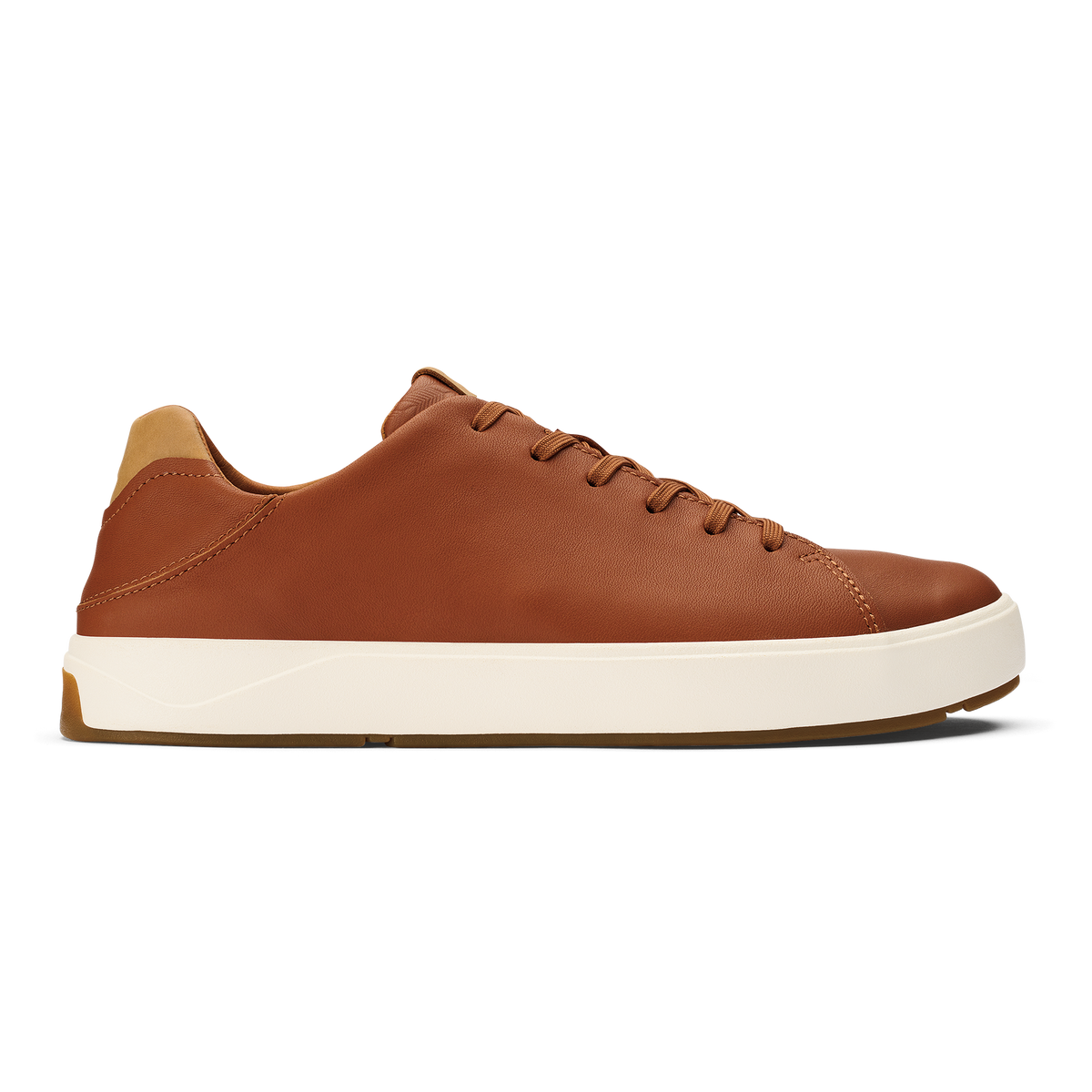 OluKai Men | Lae‘ahi Lī ‘Ili Men's Leather Sneakers - Kukui Brown