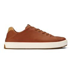 OluKai Men | Lae‘ahi Lī ‘Ili Men's Leather Sneakers - Kukui Brown