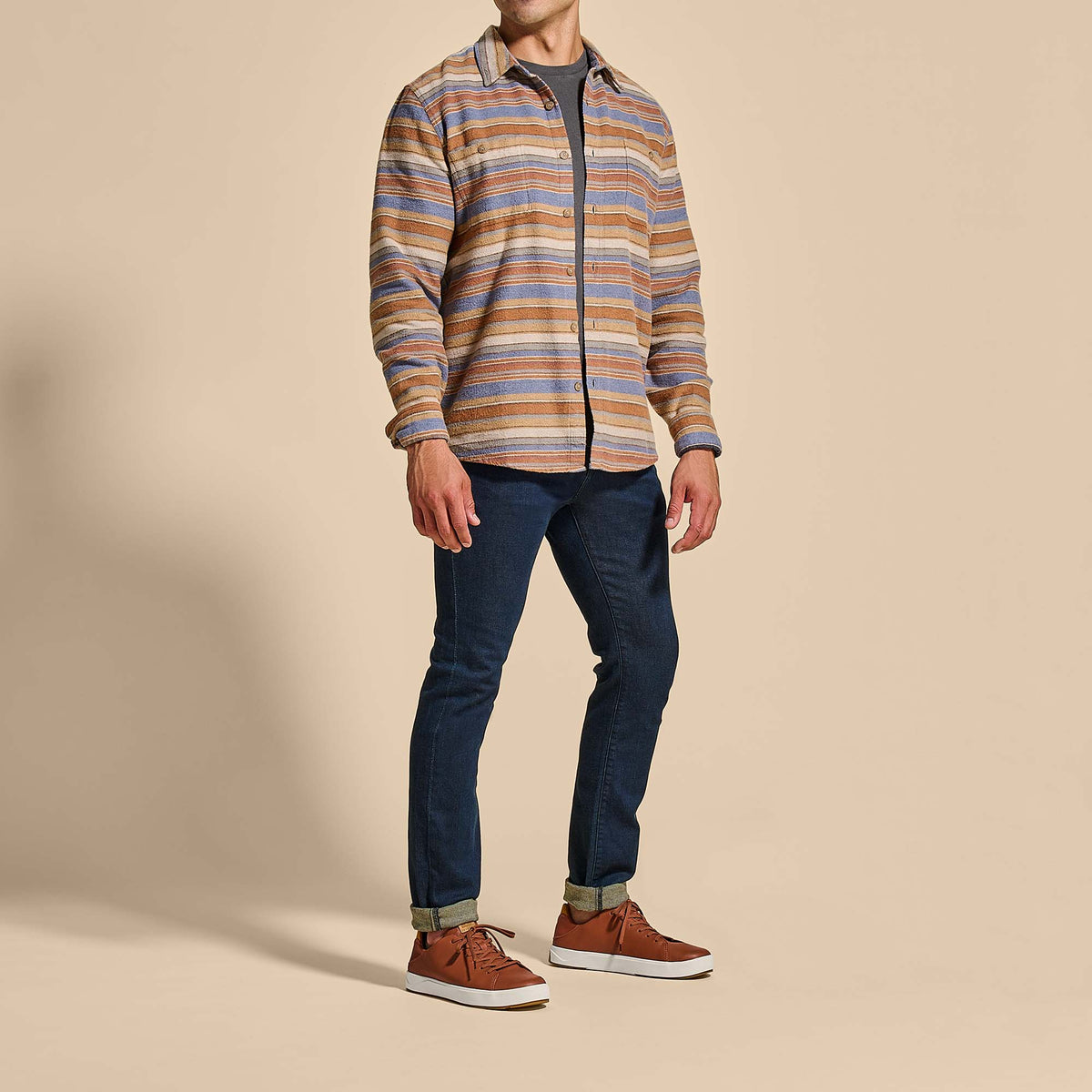 OluKai Men | Lae‘ahi Lī ‘Ili Men's Leather Sneakers - Kukui Brown