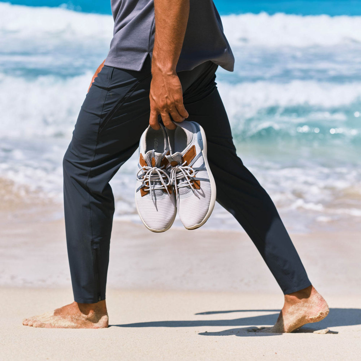 OluKai Men | Mio Lī Men's Athletic Shoes - Mist Grey / Poi