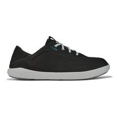 OluKai Men | Moku Pae Men's Boat Shoes - Black / Blue Coral