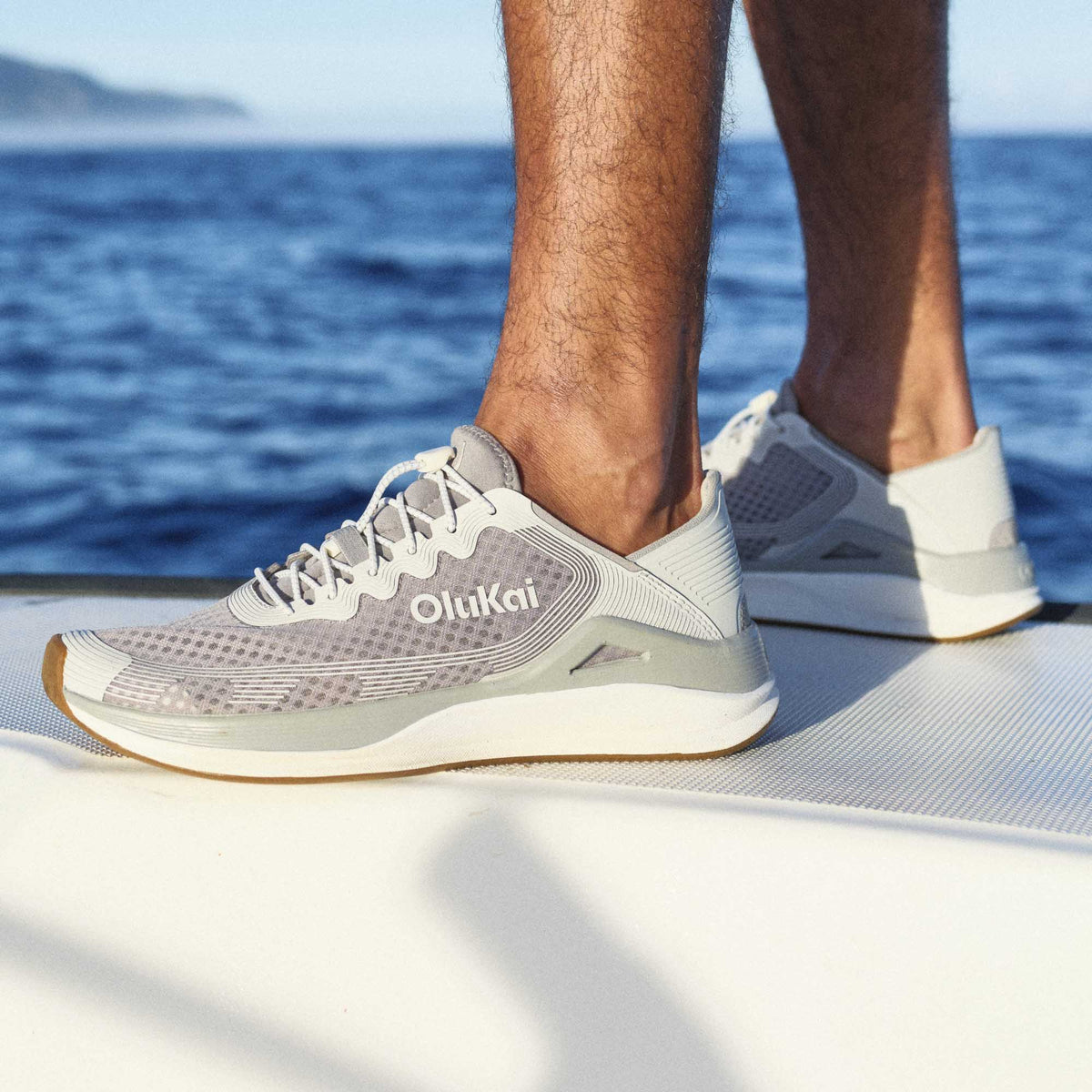 OluKai Men | ‘Ahi Men’s Water Boat Shoes - Ash / Sterling