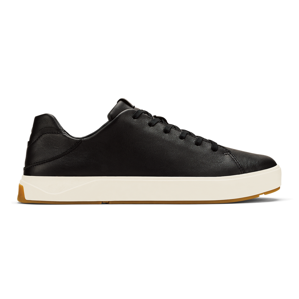 OluKai Men | Lae‘ahi Lī ‘Ili Men's Leather Sneakers - Onyx