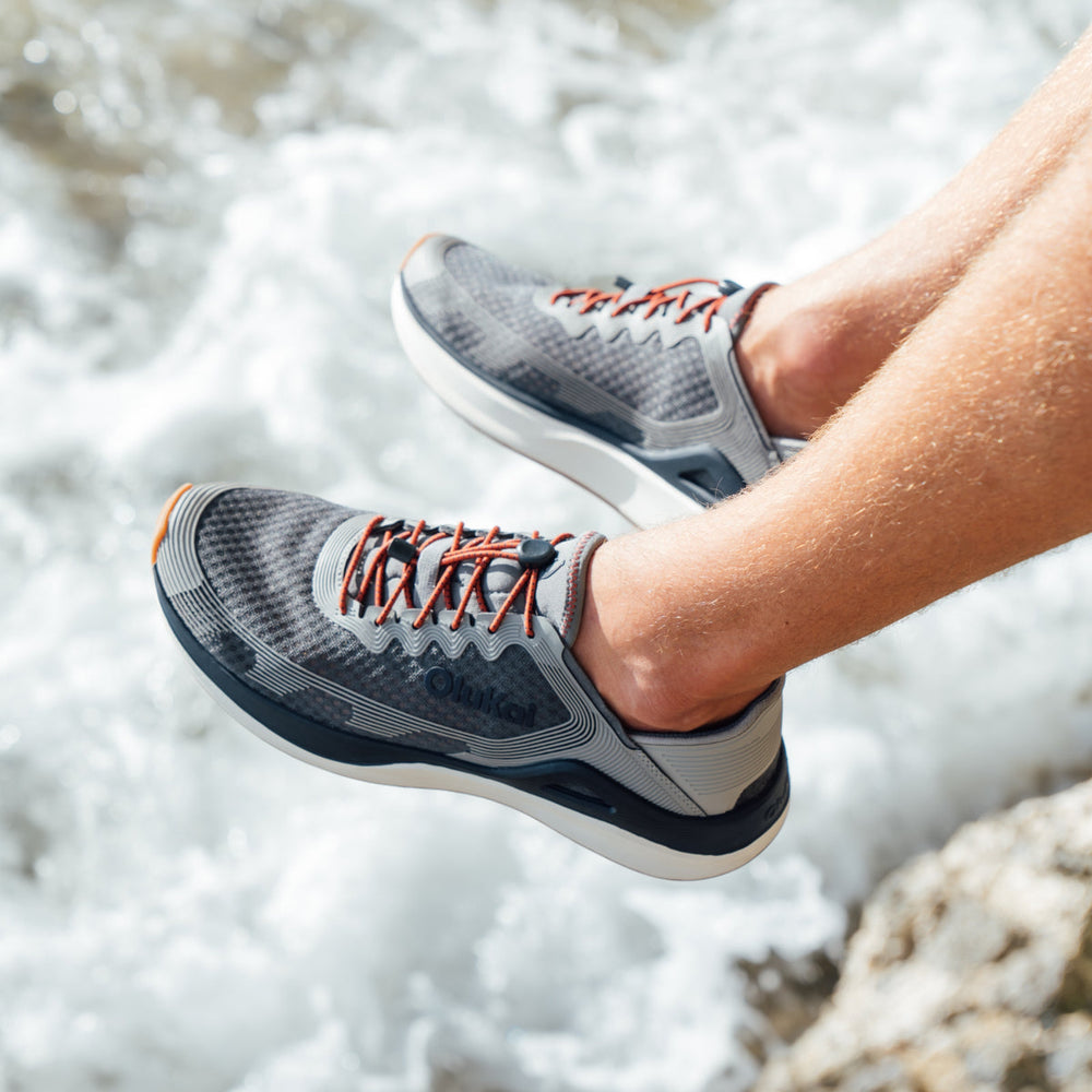 OluKai Men | ‘Ahi Men’s Water Boat Shoes - Rock / Ash